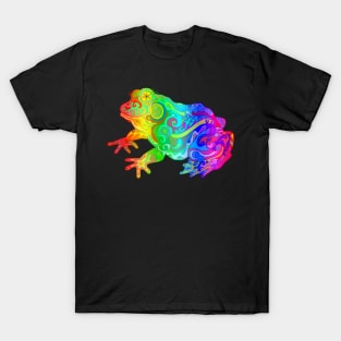 Rainbow Swirly Frog T-Shirt